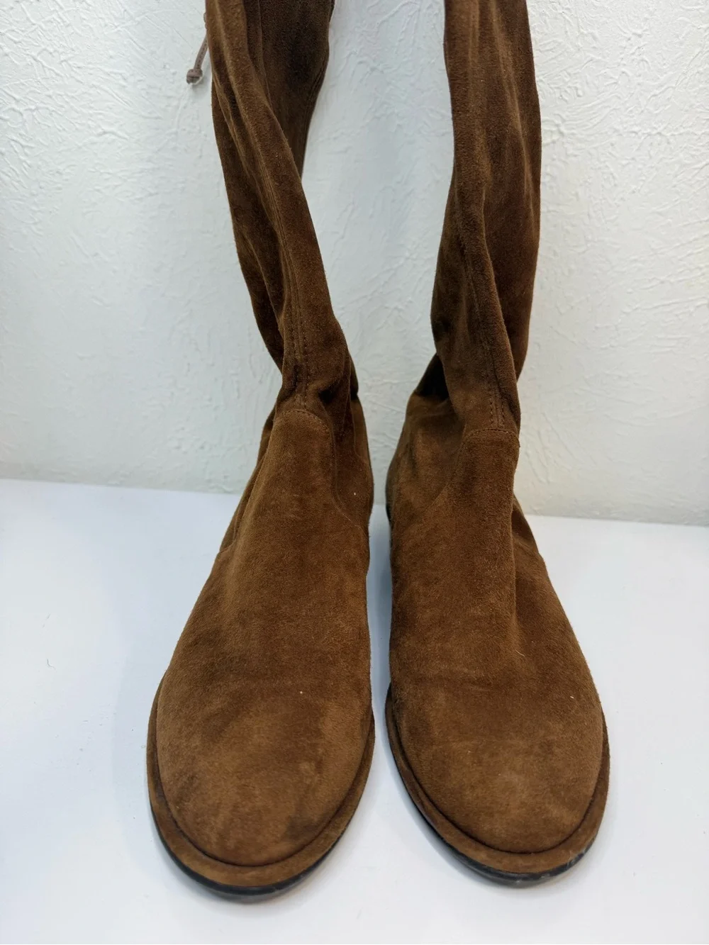 Stuart Weitzman Lowland Tri-Color Suede Over Knee Boots 6B